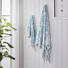 Mirage Fringe Turkish Cotton Bath Towel, Aqua