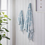 Mirage Fringe Turkish Cotton Bath Towel, Aqua