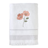 Misty Floral Bath Towel, White