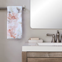 Misty Floral 2-Piece Hand Towel Set, Blush