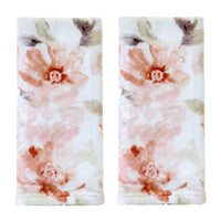 Misty Floral 2-Piece Hand Towel Set, Blush