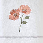 Misty Floral Bath Towel, White