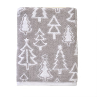 Mod Tree Jacquard Bath Towel, Gray