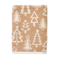Mod Tree Jacquard Bath Towel, Tan