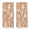 Mod Tree Jacquard 2-Piece Hand Towel Set, Tan