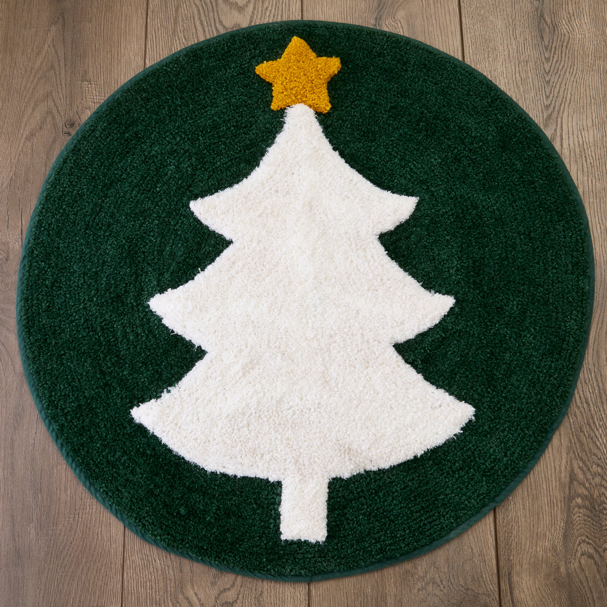 Mod Tree Bath Rug, Evergreen