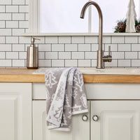 Mod Tree Jacquard 2-Piece Hand Towel Set, Gray