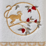 Vern Yip by SKL Home, Zodiac Monkey 2-Piece Hand Towel Set, White