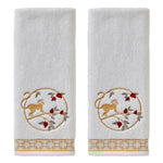 Vern Yip by SKL Home, Zodiac Monkey 2-Piece Hand Towel Set, White
