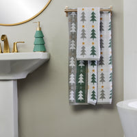 Multi Trees Jacquard Bath Towel, Multi