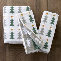 Multi Trees Jacquard Bath Towel, Multi