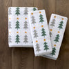 Multi Trees Jacquard 2-Piece Hand Towel Set, Multi