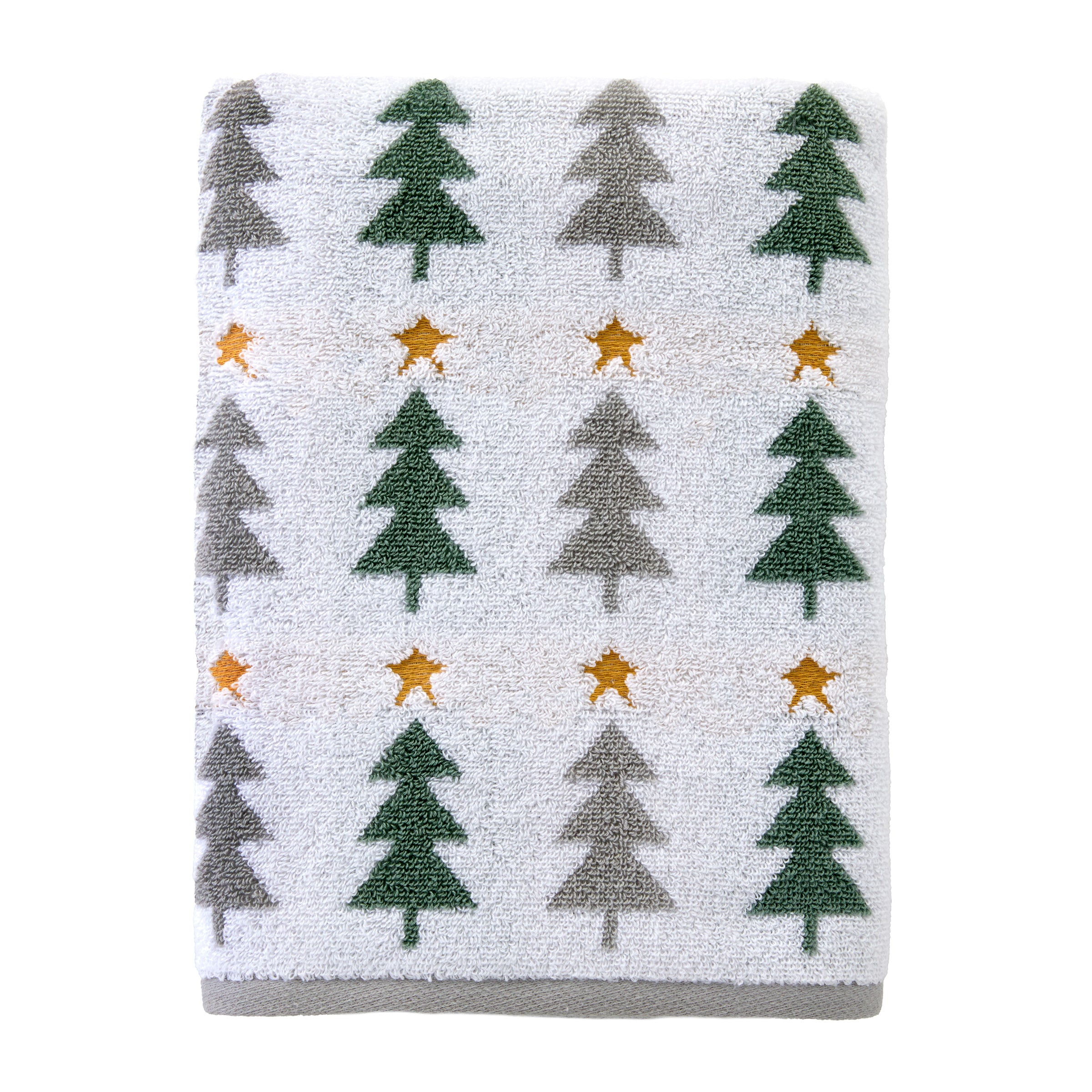 Multi Trees Jacquard Bath Towel, Multi