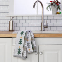 Multi Trees Jacquard 2-Piece Hand Towel Set, Multi