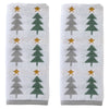 Multi Trees Jacquard 2-Piece Hand Towel Set, Multi