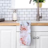 Misty Floral 2-Piece Hand Towel Set, Blush