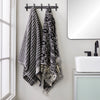 Lewis Jacquard Bath Towel, Black/Linen