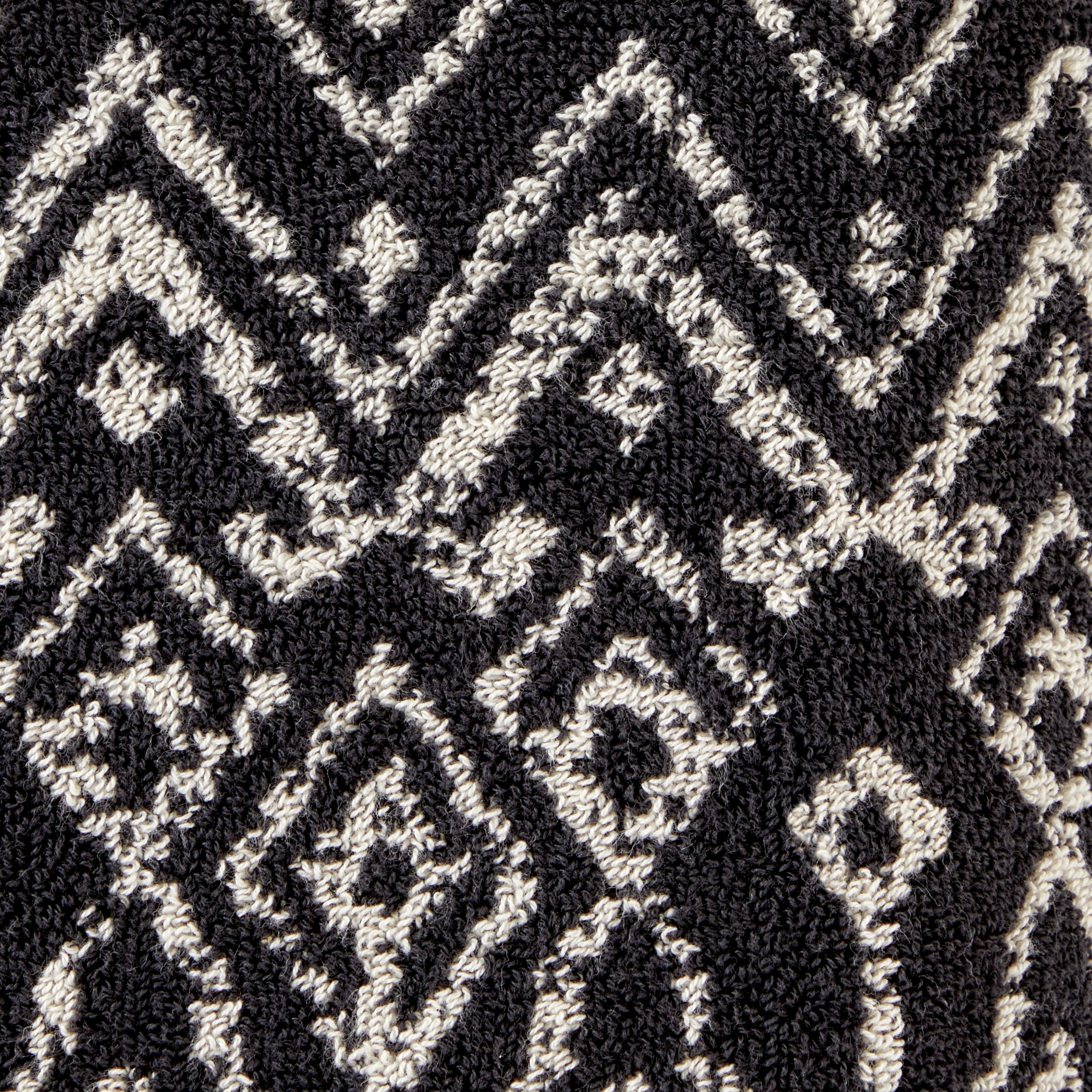 Nador Jacquard Bath Towel, Black/Linen