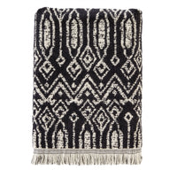 Nador Jacquard Bath Towel, Black/Linen