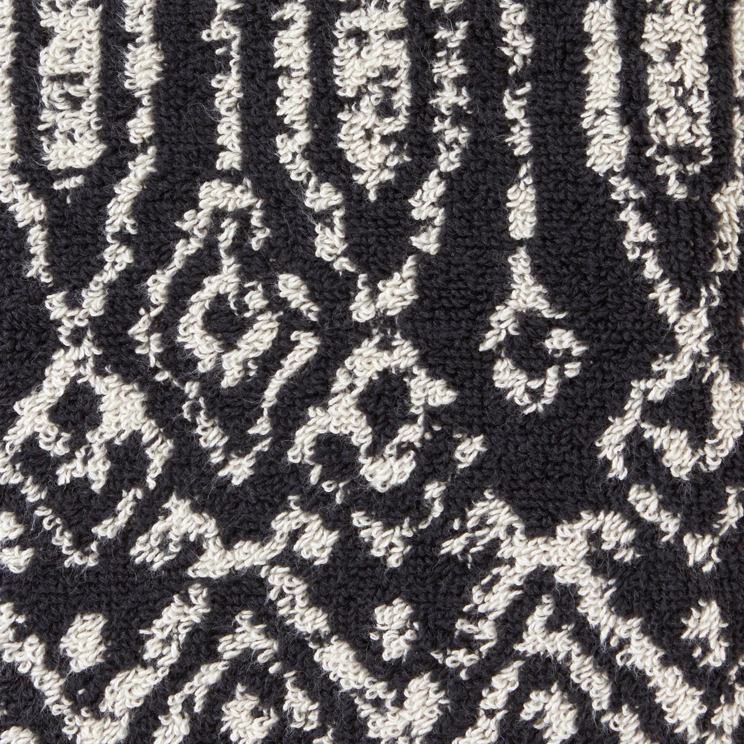 Nador 2-Piece Jacquard Hand Towel Set, Black/Linen