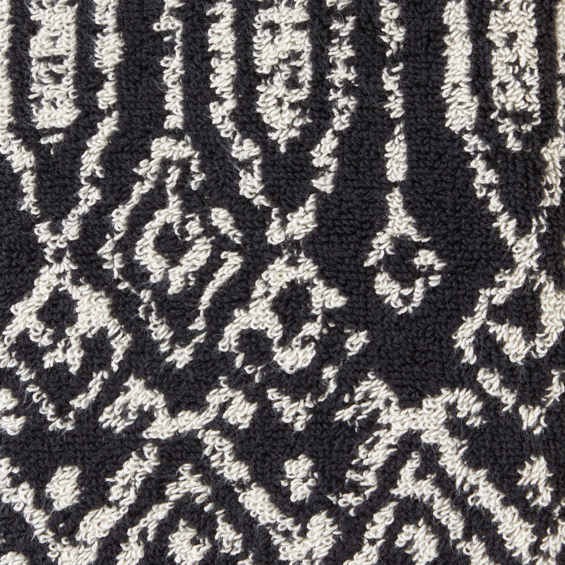 Nador 2-Piece Jacquard Hand Towel Set, Black/Linen