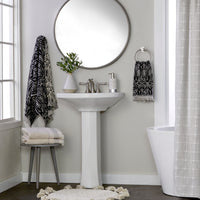 Nador Jacquard Bath Towel, Black/Linen