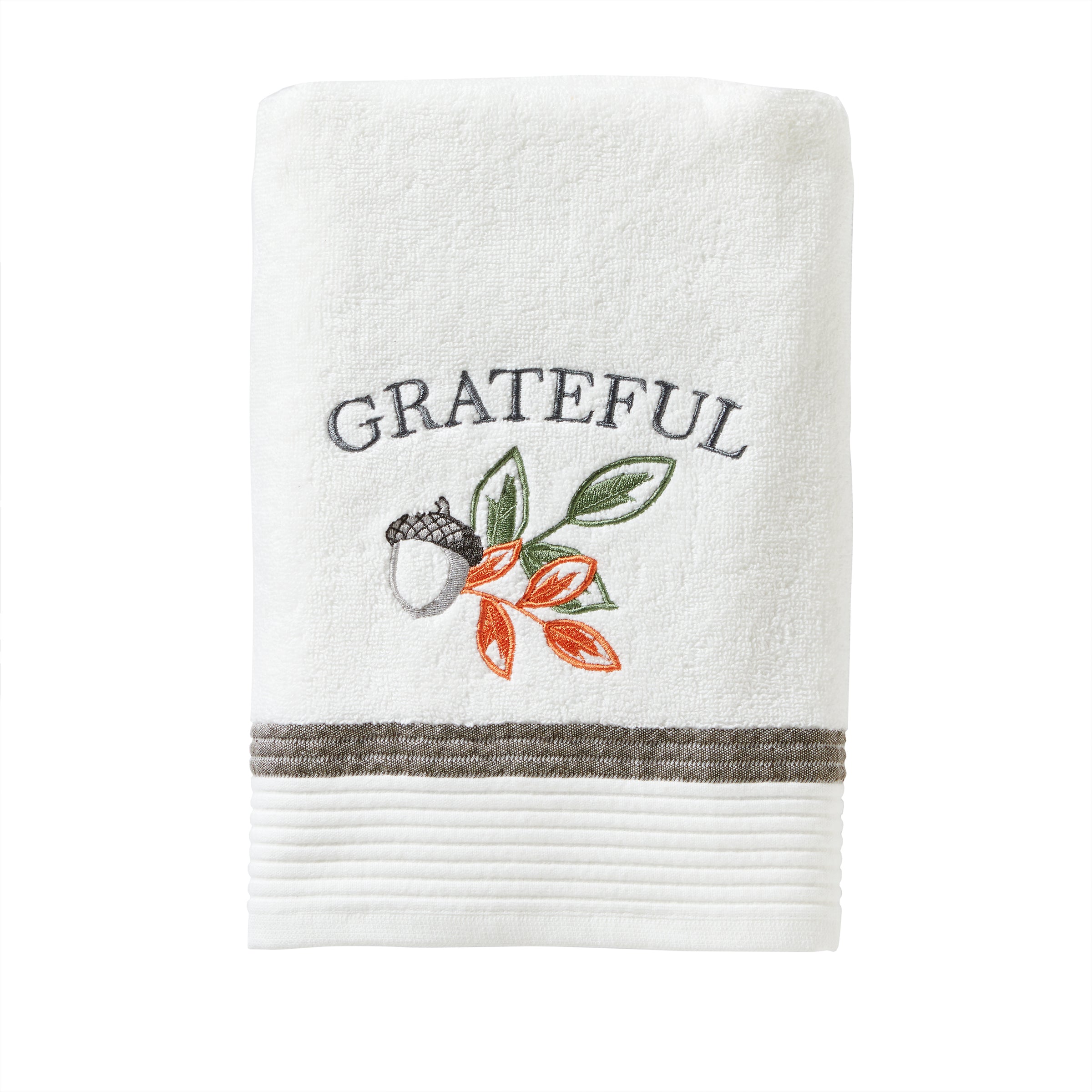 SKL Home Casual Monogram Letter X Bath Towel, white, cotton