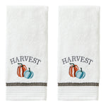 Nature's Harvest 2-Piece Hand Towel Set, White
