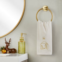 Nativity 2-Piece Hand Towel Set, Natural
