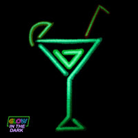 Neon Cocktail 2-Piece Hand Towel Set, Black