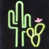 Neon Cactus 2-Piece Hand Towel Set, Black