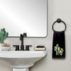 Neon Cactus 2-Piece Hand Towel Set, Black