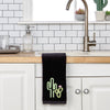 Neon Cactus 2-Piece Hand Towel Set, Black