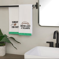 Never Lost A Tailgate 2-Piece Hand Towel Set, White