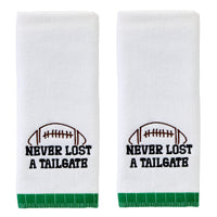 Never Lost A Tailgate 2-Piece Hand Towel Set, White