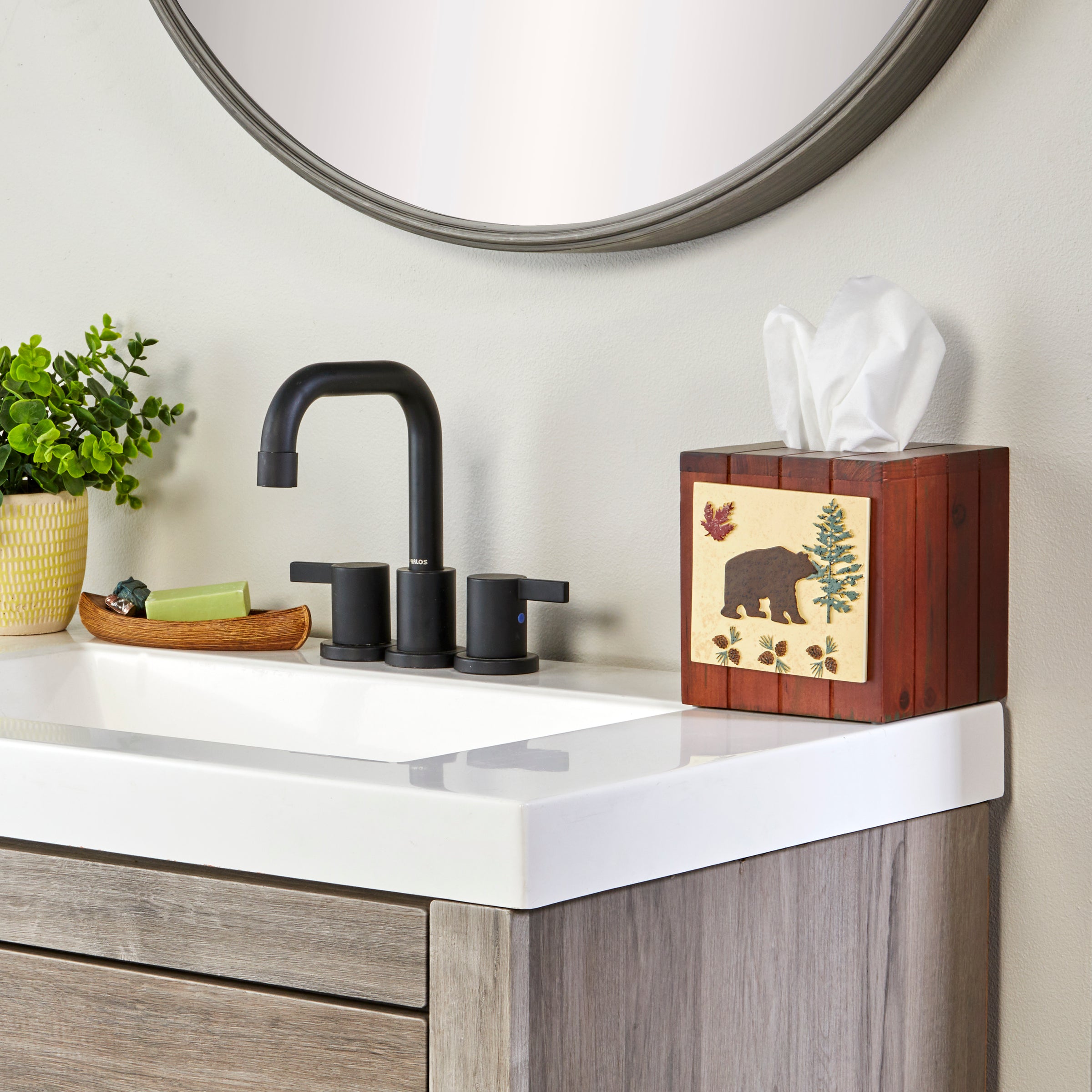 North Ridge Tissue Dispenser, Brown/Multi