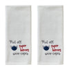 Not All Superheroes Wear Capes 2-Piece Hand Towel Set, White