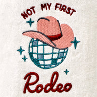 Not My First Rodeo 2-Piece Hand Towel Set, Natural/Blush