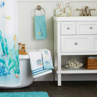 Ocean Watercolor 2-Piece Printed Hand Towel Set, Multi