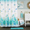 Ocean Watercolor Fabric Shower Curtain, Multi