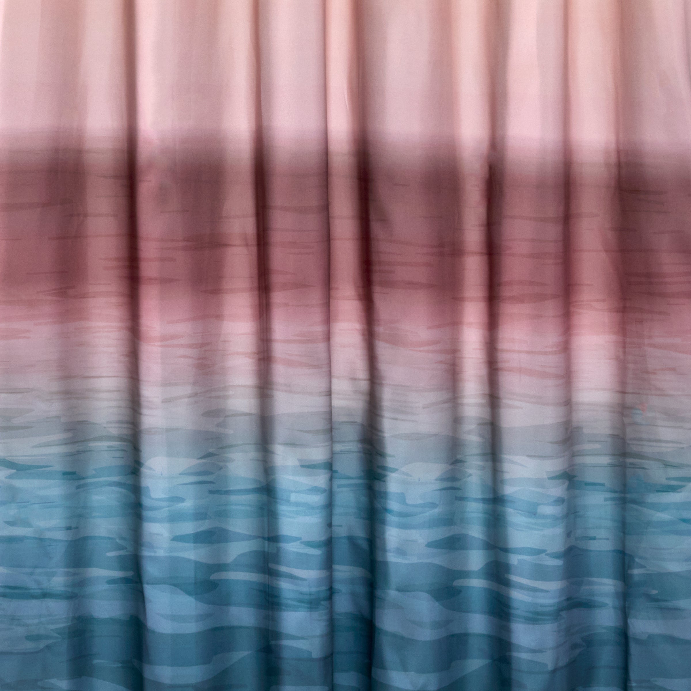 Ombre Sunset Fabric Shower Curtain, Multi