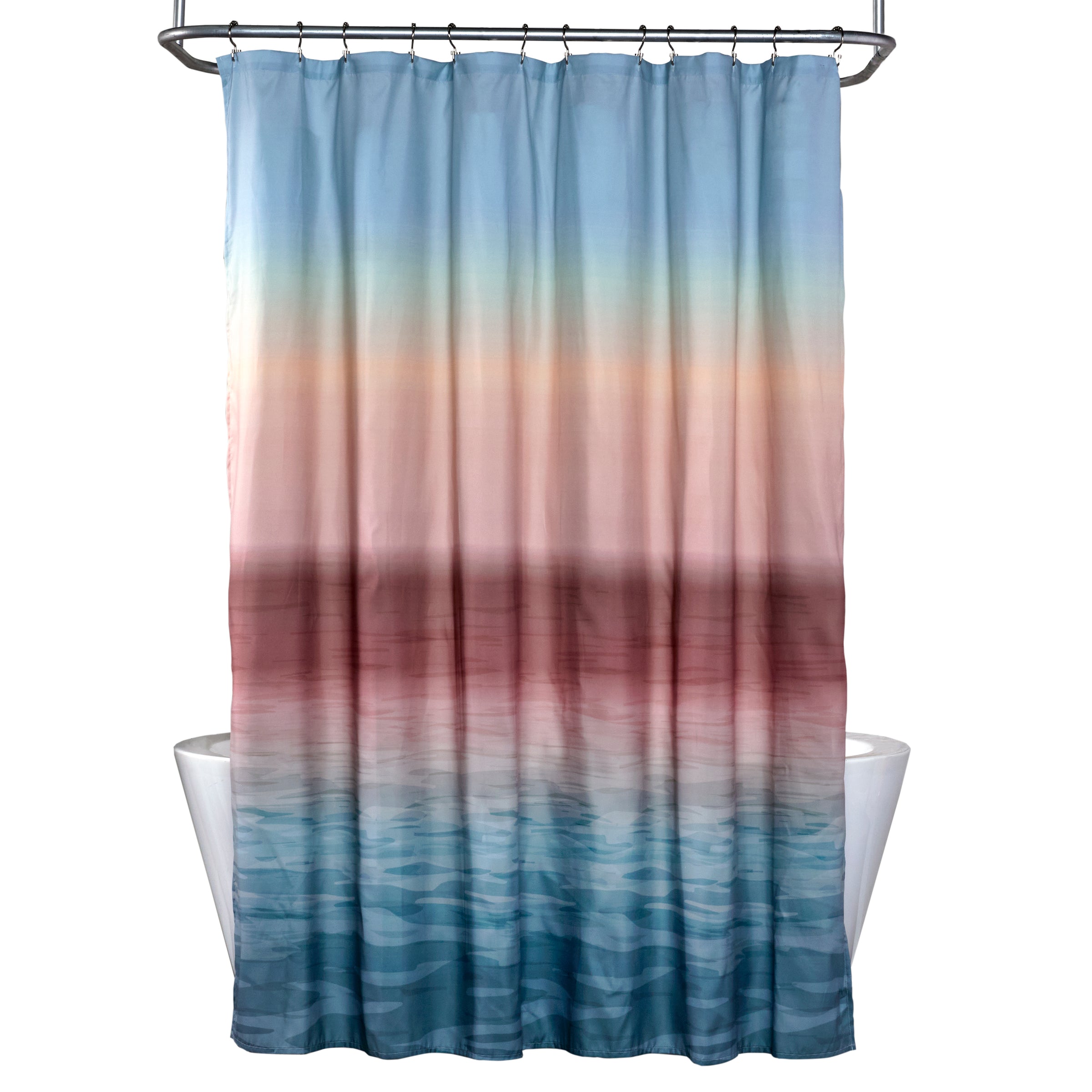 Ombre Sunset Fabric Shower Curtain, Multi