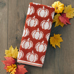 Pumpkin Jacquard 2-Piece Hand Towel Set, Spice