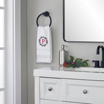 Wreath Monogram “P" 2-Piece Hand Towel Set, White