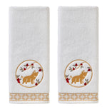 Vern Yip by SKL Home, Zodiac Pig 2-Piece Hand Towel Set, White