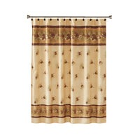 Pinehaven Fabric Shower Curtain, Tan/Multi