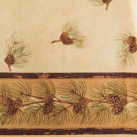 Pinehaven Fabric Shower Curtain, Tan/Multi