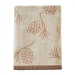 Pinecone Jacquard Bath Towel, Wheat