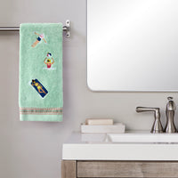 Pool Party 2-Piece Hand Towel Set, Misty Jade