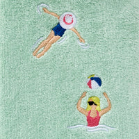 Pool Party 2-Piece Hand Towel Set, Misty Jade